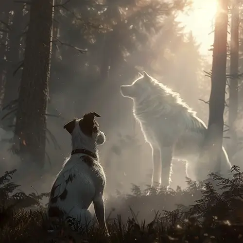 Mindset is Everything – Hund und Wolf im Wald